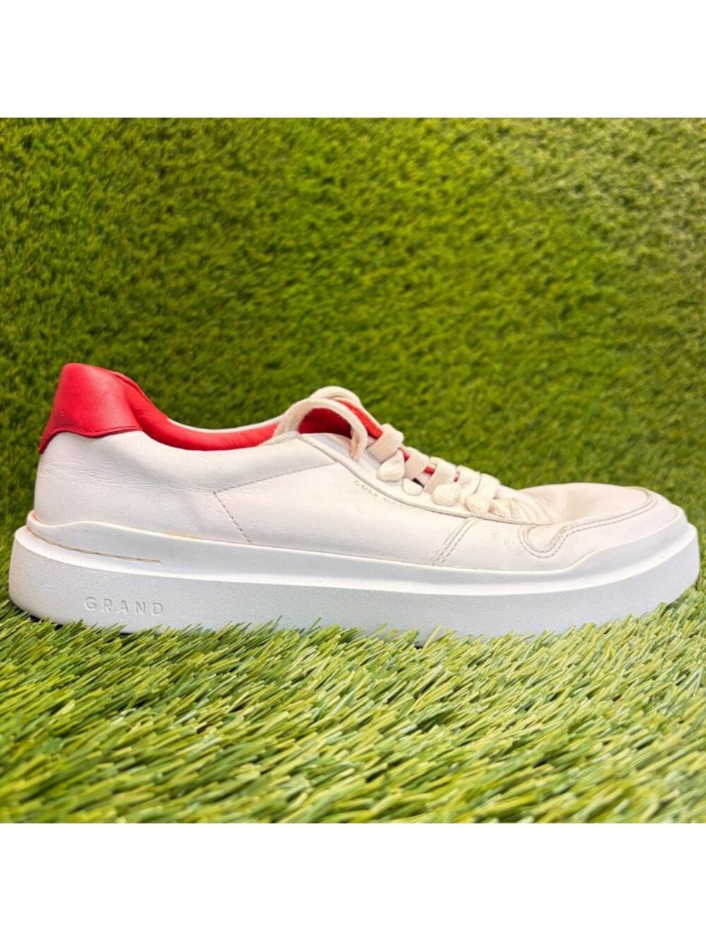 Cole Haan GrandPro Rally Court Womens Size 9 White Red Athletic Shoes Sneakers